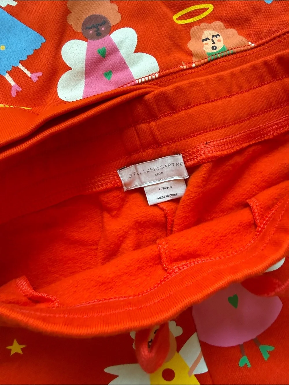 Stella McCartney Kids Red Angel Print Set with Multicolor Angels